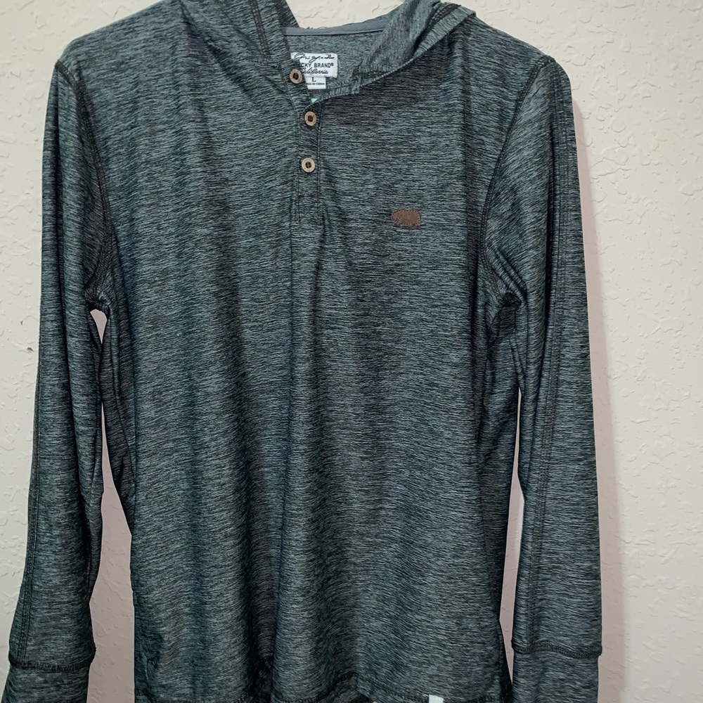 Girls grey lucky brand long sleeve shirt